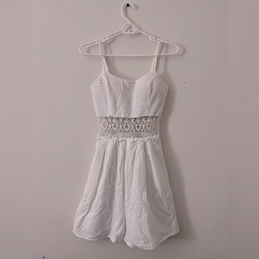 White mini dress women